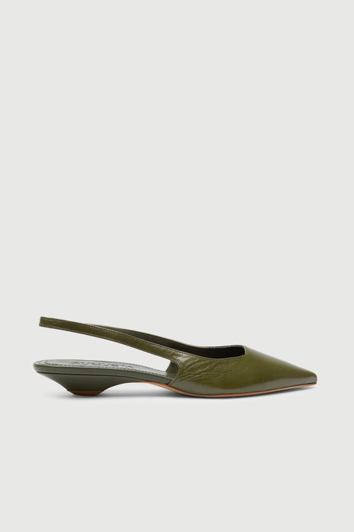 Ballerines Harper À Bride Arrière - Cuir Kaki