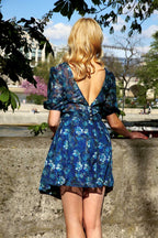Pauline Lagoon Blue Print Skirt