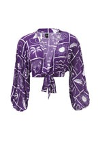 Beleza Pura Shirt - Purple Elements Pattern
