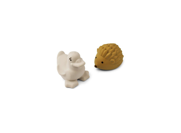 Animal Shaped Bath Toy - Pack of 2 Henrik - Golden Caramel / Sandy Mix