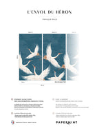 L’envol du héron - Plume Ivory Norwegian Blue