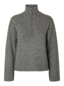 Pull En Maille - Medium Grey Melange - Femme