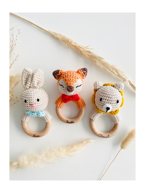 Hochet En Crochet Pour Bébé Personnalisé