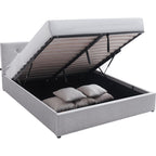 Tina - Adult Ottoman Bed - Fabric - Grey