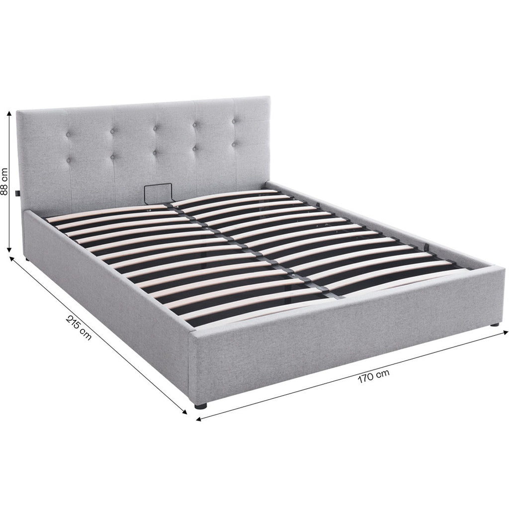 Tina - Adult Ottoman Bed - Fabric - Grey