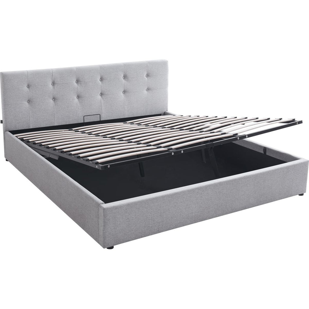 Tina - Adult Ottoman Bed - Fabric - Grey