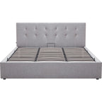 Tina - Adult Ottoman Bed - Fabric - Grey