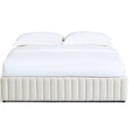 Balto - Lit Coffre Adulte en Tissu Chenille - Beige