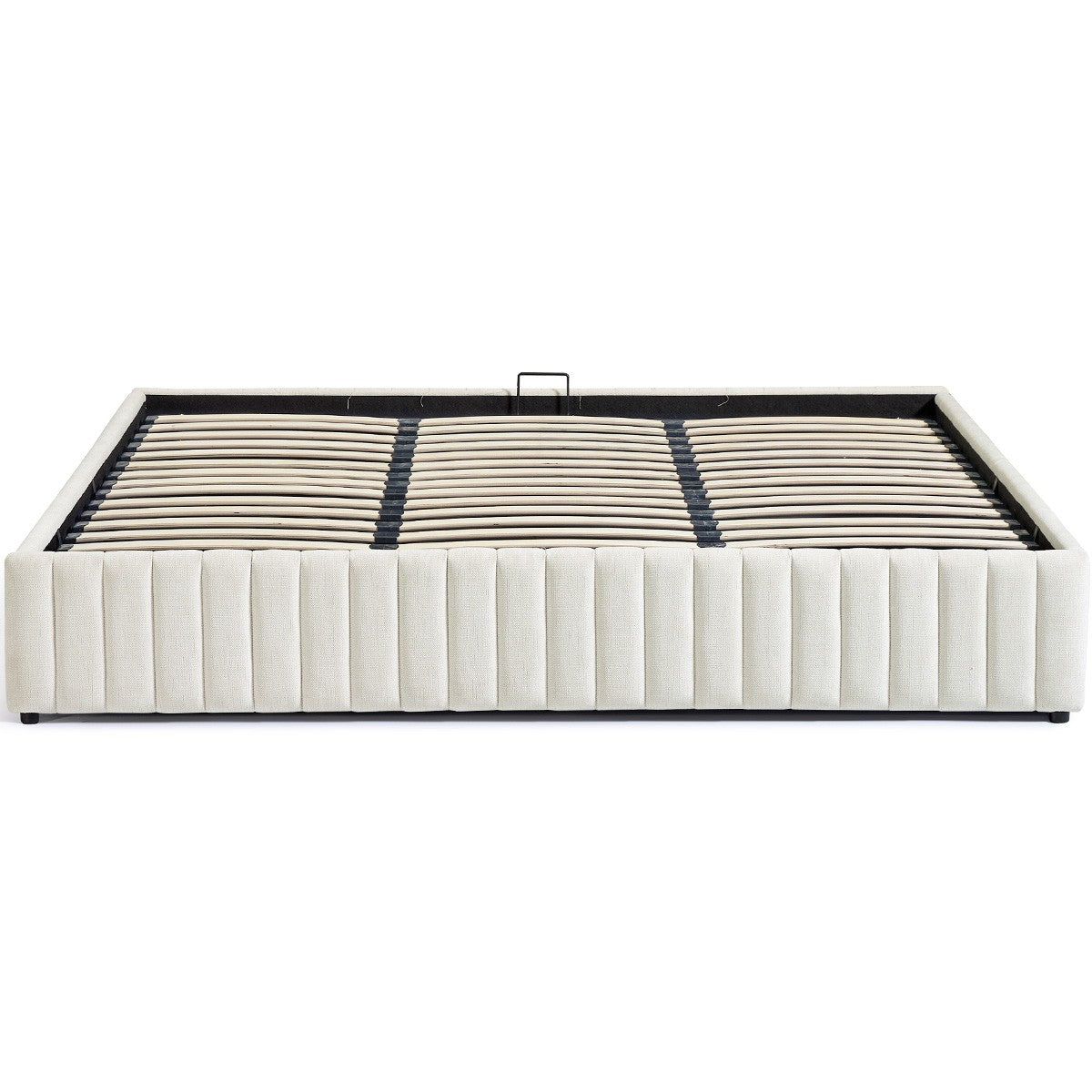 Balto - Lit Coffre Adulte en Tissu Chenille - Beige