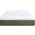 Balto - Lit Coffre Adulte en Tissu Chenille - Vert Kaki