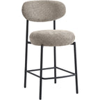 Orla – 2er-Set Barhocker – Chenille-Stoff – Taupe