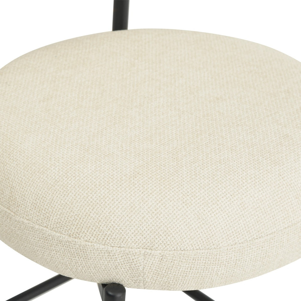 Orla - Lot de 2 Tabourets de Bar en Tissu Chenille - Beige