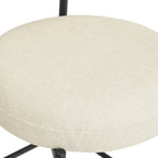 Orla - Lot de 2 Tabourets de Bar en Tissu Chenille - Beige