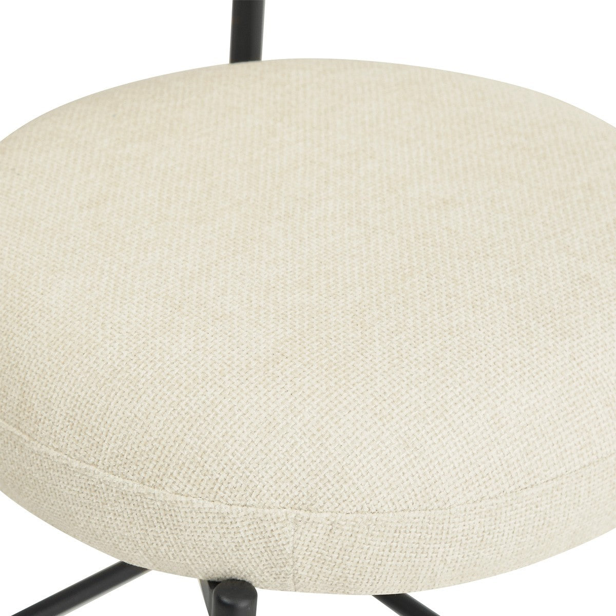Orla - Lot de 2 Tabourets de Bar en Tissu Chenille - Beige