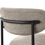 Orla - Lot de 2 Chaises de Salle à Manger en Tissu Chenille - Taupe