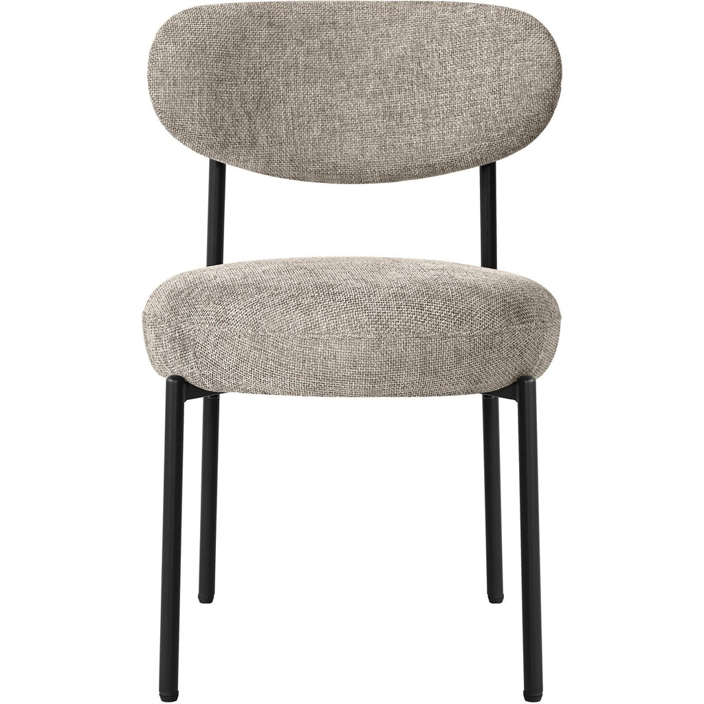 Orla - Lot de 2 Chaises de Salle à Manger en Tissu Chenille - Taupe