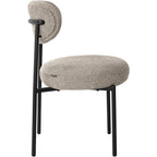 Orla - Lot de 2 Chaises de Salle à Manger en Tissu Chenille - Taupe