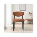 Orla - Lot de 2 Chaises de Salle à Manger en Tissu Chenille - Terracotta