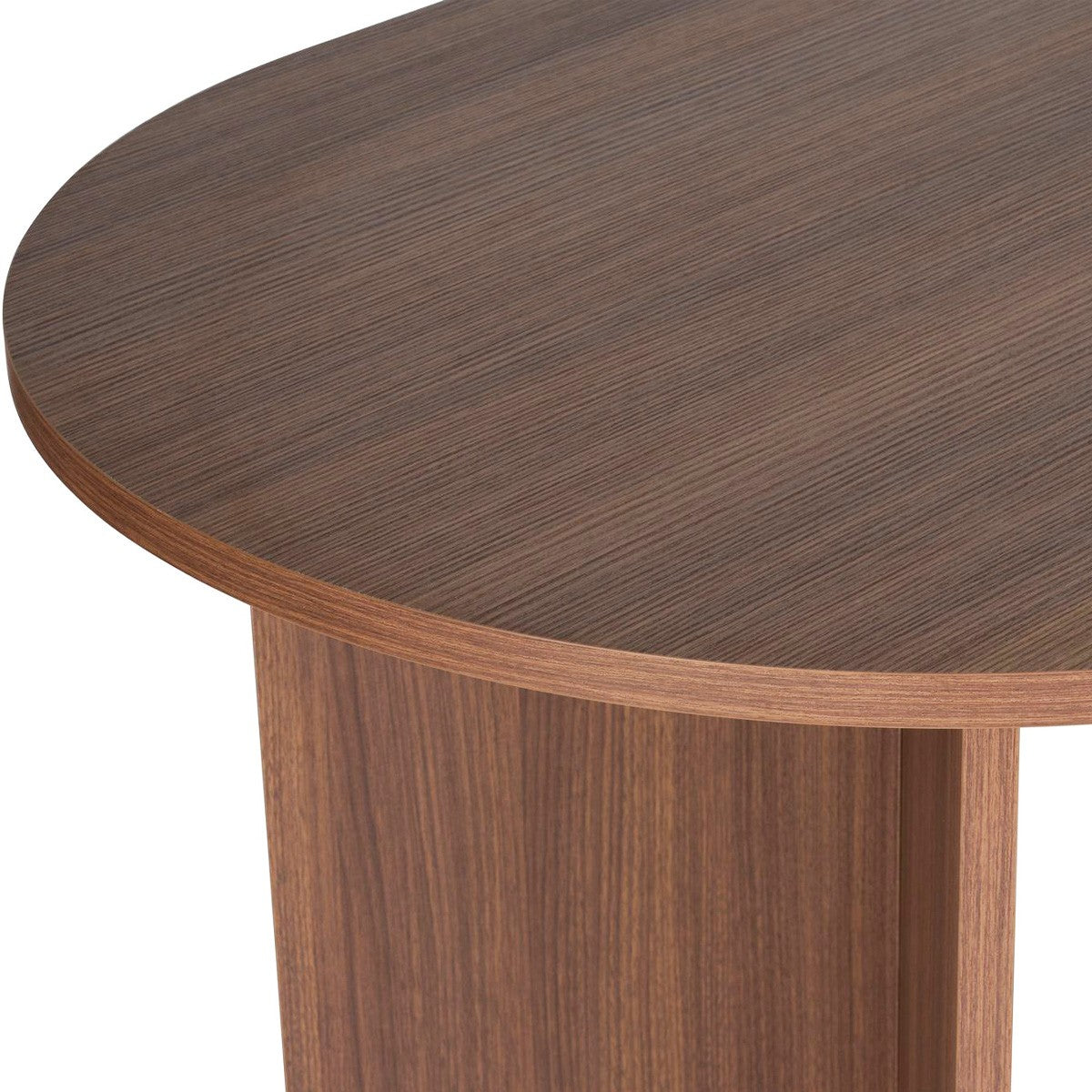Suna - Table à Manger Ovale Effet 8 Pers. 180 cm - Noyer