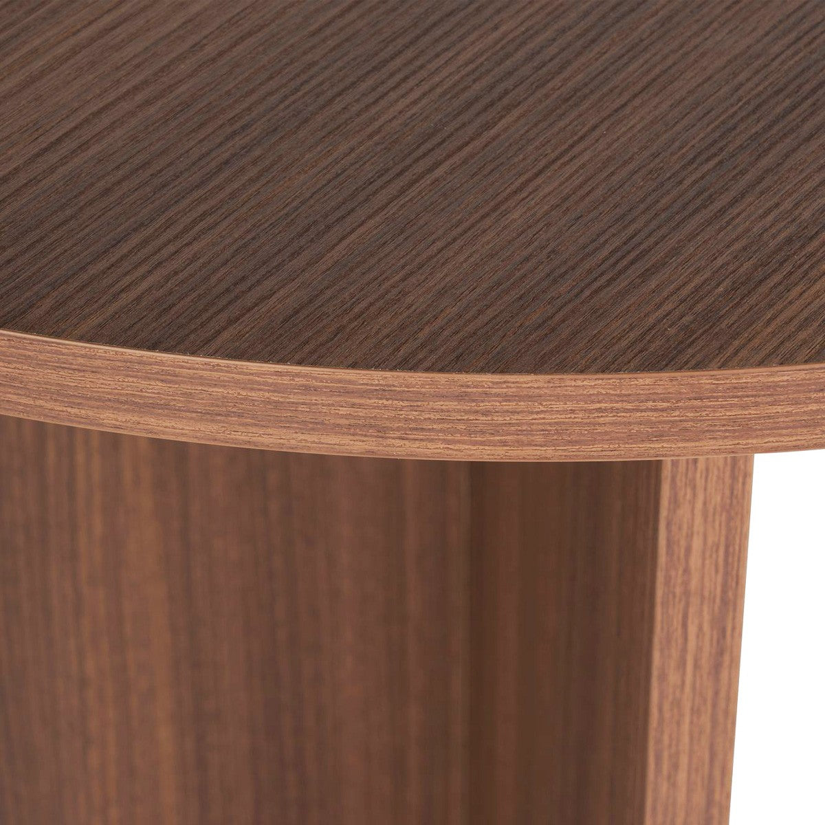 Suna - Table à Manger Ovale Effet 8 Pers. 180 cm - Noyer