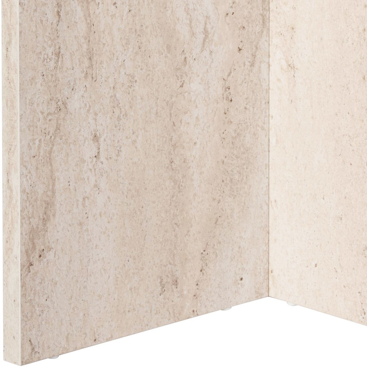 Suna - Table à Manger Ovale Effet Travertin 8 Pers. 180 cm - Beige