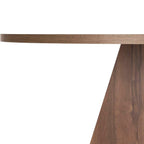 Norae - Table à Manger Ronde Effet 5 à 6 Pers. Ø120 cm - Noyer