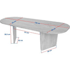 Ceane - Table Basse Organique Effet 130 cm - Travertin