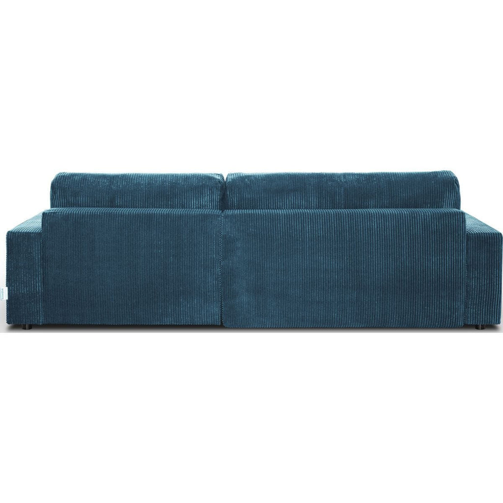 Arty - Right-Facing Corner Sofa Bed - Corduroy - Blue Grey