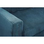 Arty - Right-Facing Corner Sofa Bed - Corduroy - Blue Grey