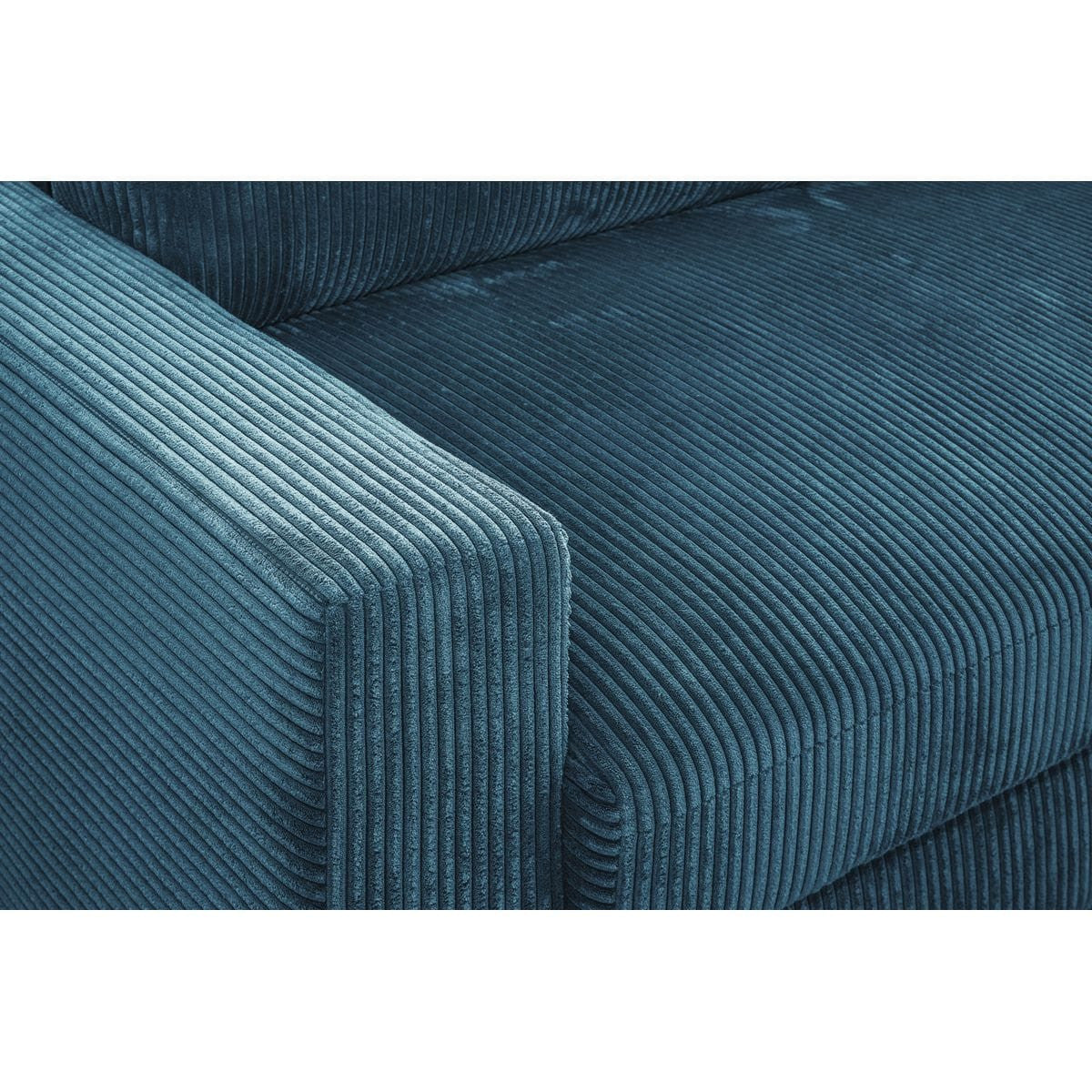 Arty - Right-Facing Corner Sofa Bed - Corduroy - Blue Grey