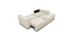 Asti - Canapé d'Angle à Droite Convertible 3 Places en Velours Côtelé - Beige