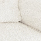 Asti - Canapé d'Angle à Gauche Convertible 3 Places en Tissu Bouclé - Beige