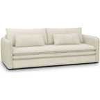 Baya - Canapé Convertible 3 Places en Velours Côtelé - Beige