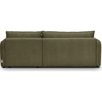 Baya - Canapé d'Angle Convertible Réversible 3 Places en Velours Côtelé - Vert Kaki