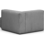 Modulo - Canapé d'Angle à Droite Modulable avec Méridienne 4 Places en Velours Côtelé - Gris Clair