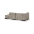 Modulo - Canapé d'Angle à Gauche Modulable avec Méridienne 3/4 Places en Velours Côtelé - Taupe