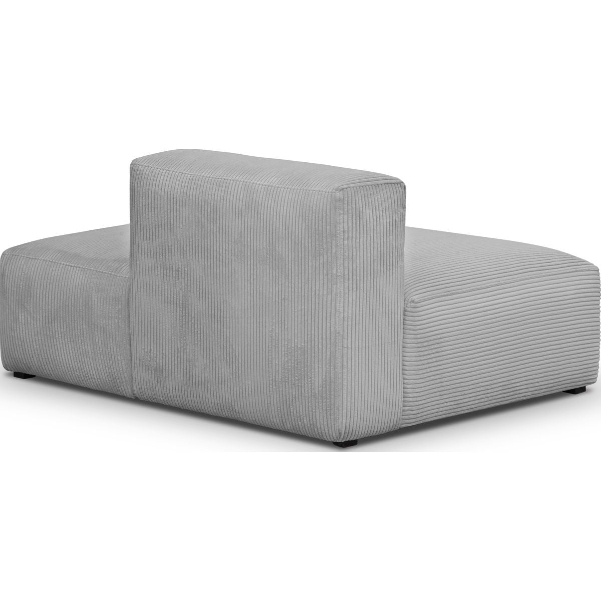 Modulo - Canapé D'angle À Gauche Modulable - Velours Côtelé - Gris Clair
