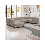 Modulo - Canapé Modulable Panoramique - Velours Côtelé - Taupe