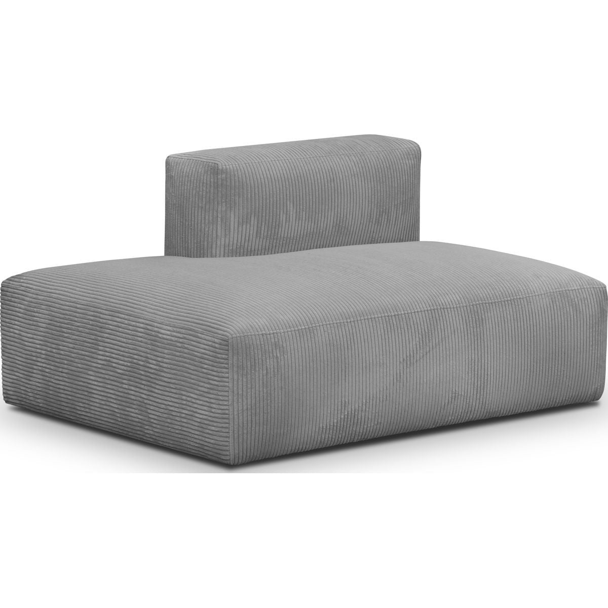 Modulo - Modulopbygget Panoramasofa - Fløjl - Lysegrå