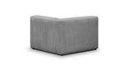Modulo - Canapé Modulable Panoramique 9 Places Ouvert à Droite + Pouf en Velours Côtelé - Gris Clair