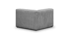 Modulo - Canapé Modulable Panoramique 9 Places Ouvert à Droite + Pouf en Velours Côtelé - Gris Clair