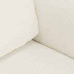 Davis - Canapé d'Angle Réversible Convertible 4 Places avec Coffre de Rangement en Tissu Bouclé - Beige
