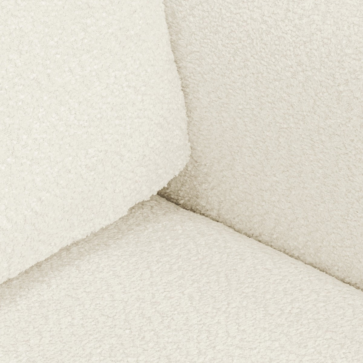 Davis - Canapé d'Angle Réversible Convertible 4 Places avec Coffre de Rangement en Tissu Bouclé - Beige