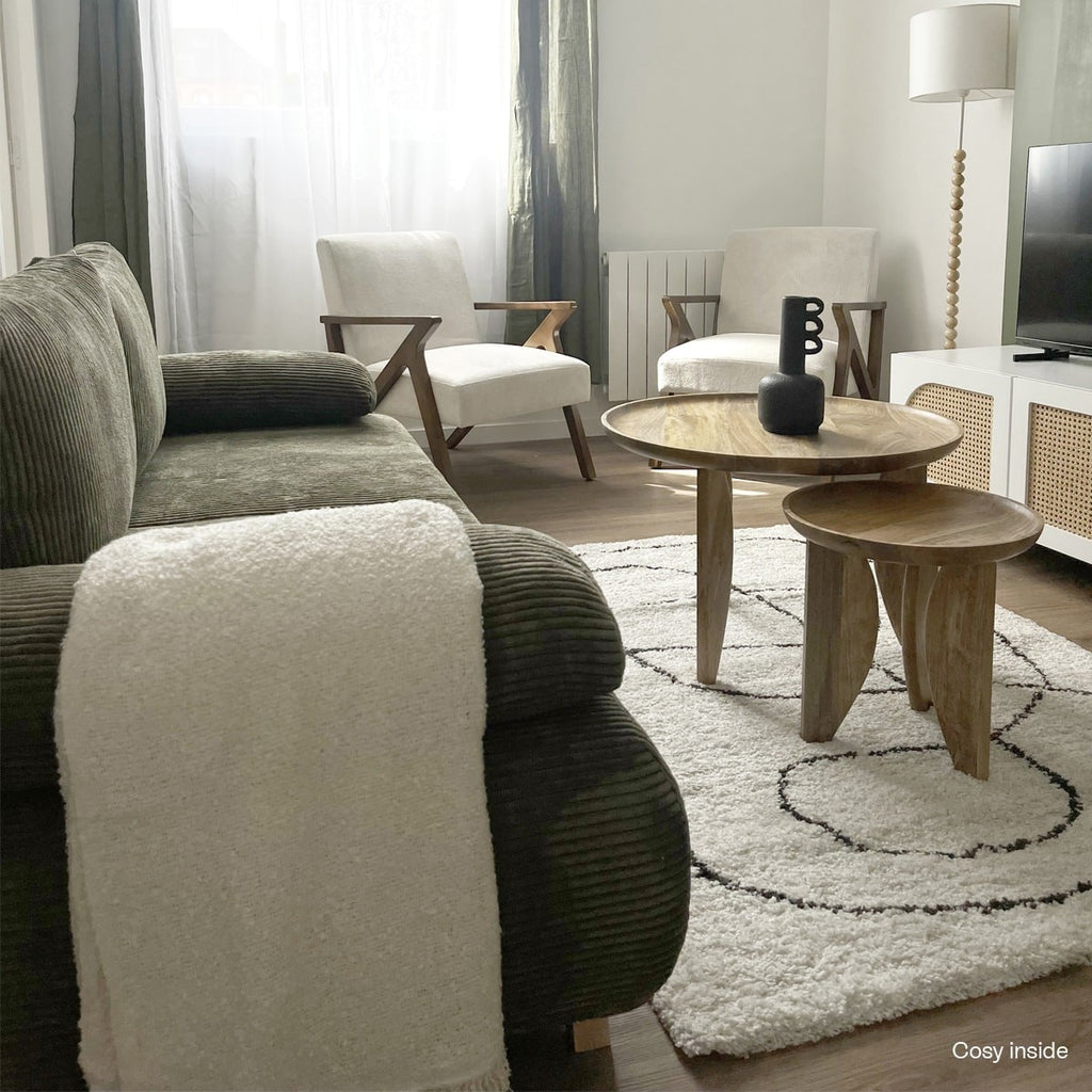 Laria - Sovesofa - Fløjl - Kakigrøn