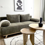 Laria - Sovesofa - Fløjl - Kakigrøn