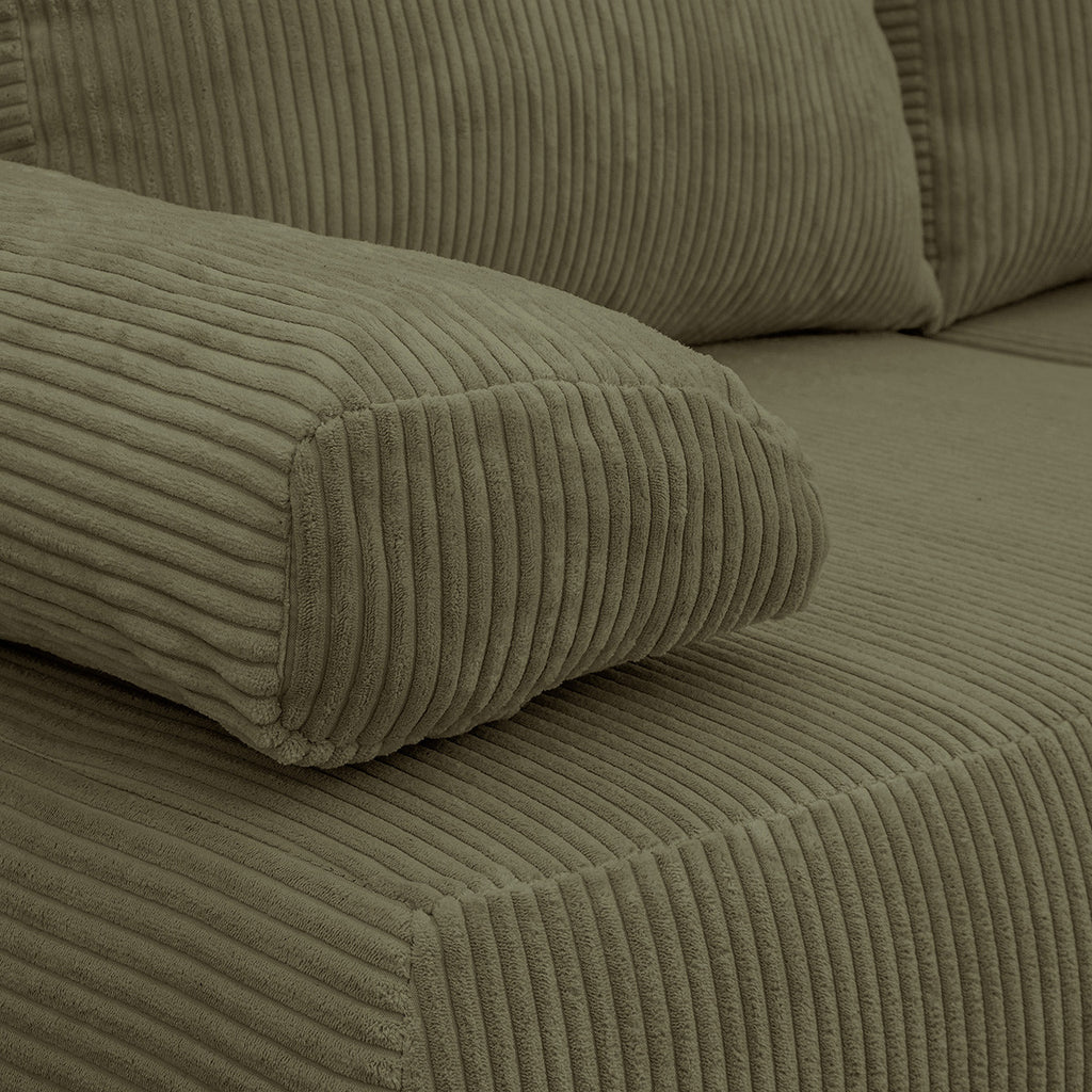 Laria - Sovesofa - Fløjl - Kakigrøn