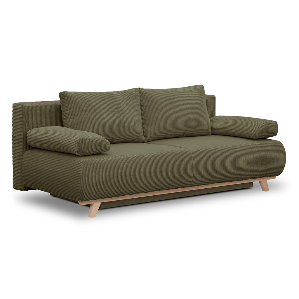 Laria - Sovesofa - Fløjl - Kakigrøn