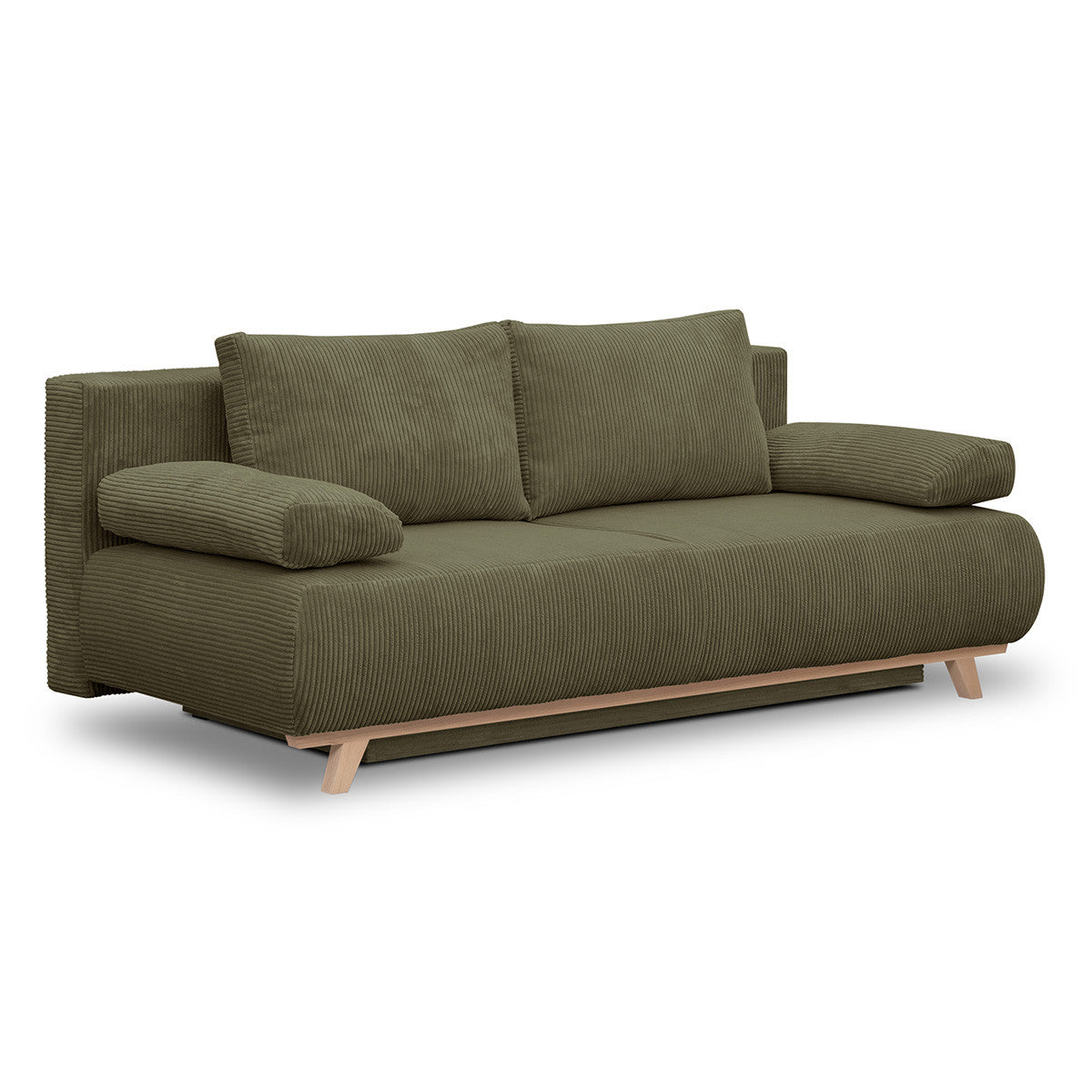 Laria - Sovesofa - Fløjl - Kakigrøn