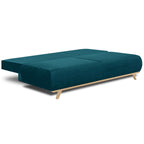 Laria - Sofa rozkładana - Welur - Morski błękit