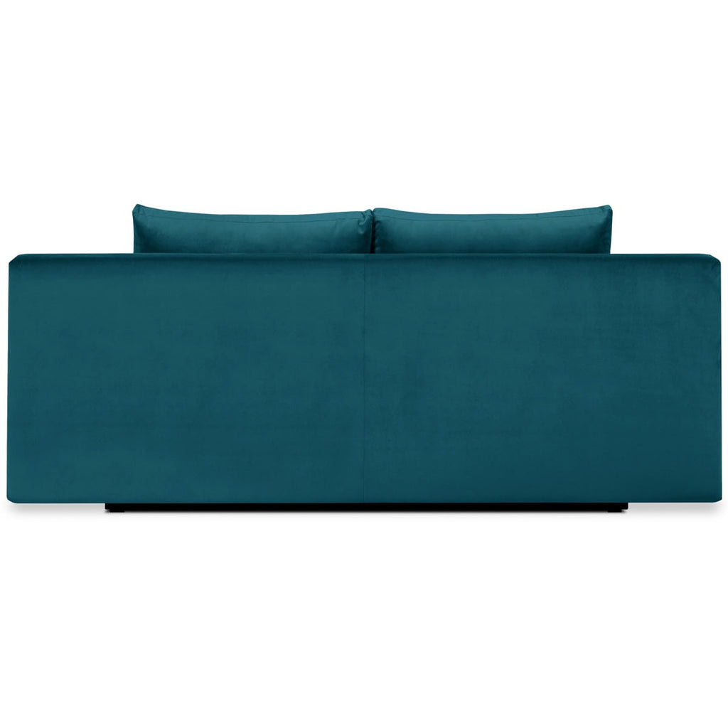 Laria - Sofa rozkładana - Welur - Morski błękit